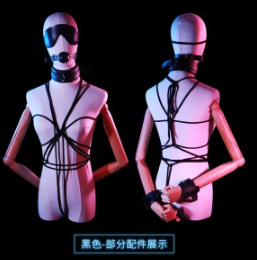 6937486622089 sm皮革套装调情趣女用调教房趣玩具捆绑手铐十件套(图17)